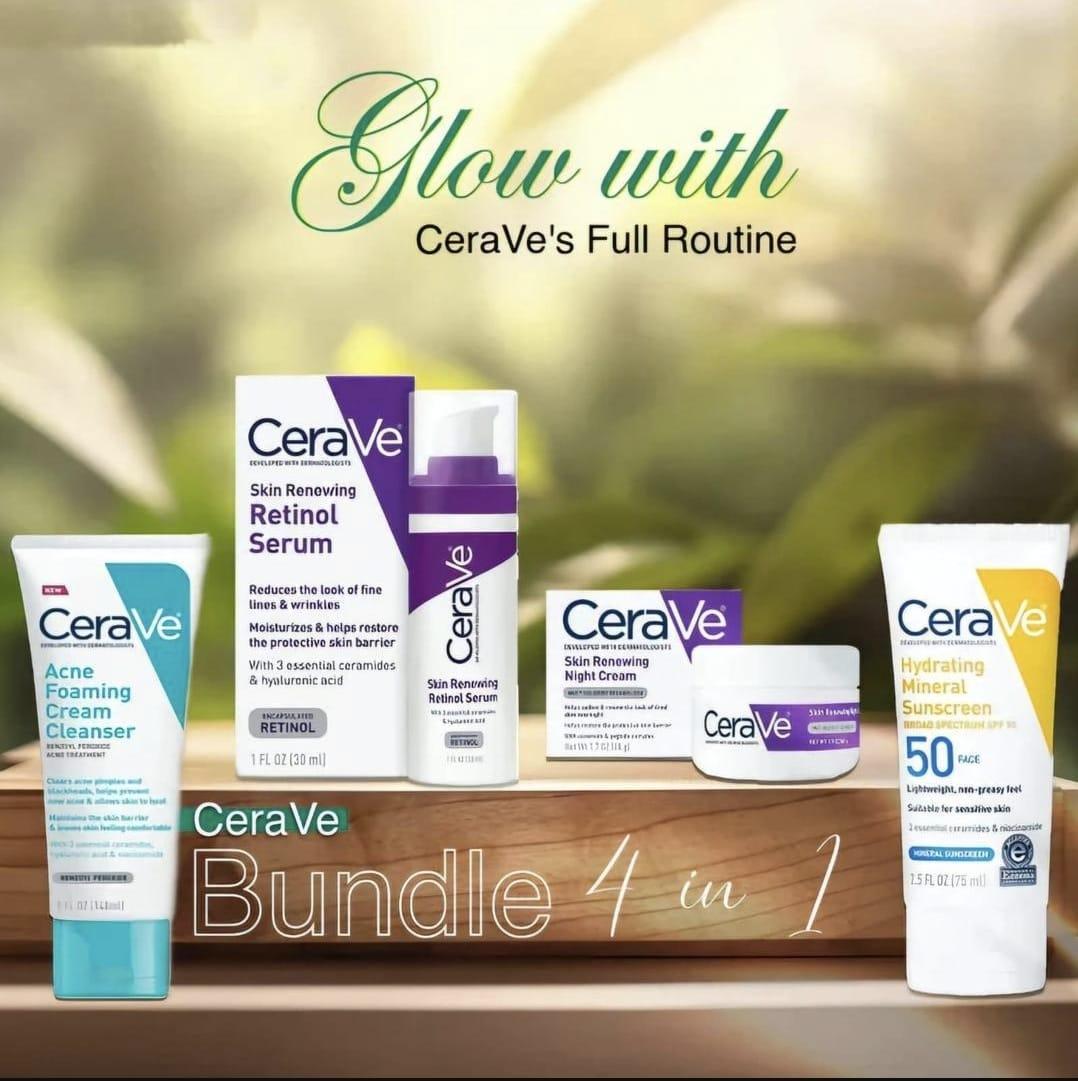 CeraVe Complete Skincare Set – 4 Essentials in One Bundle