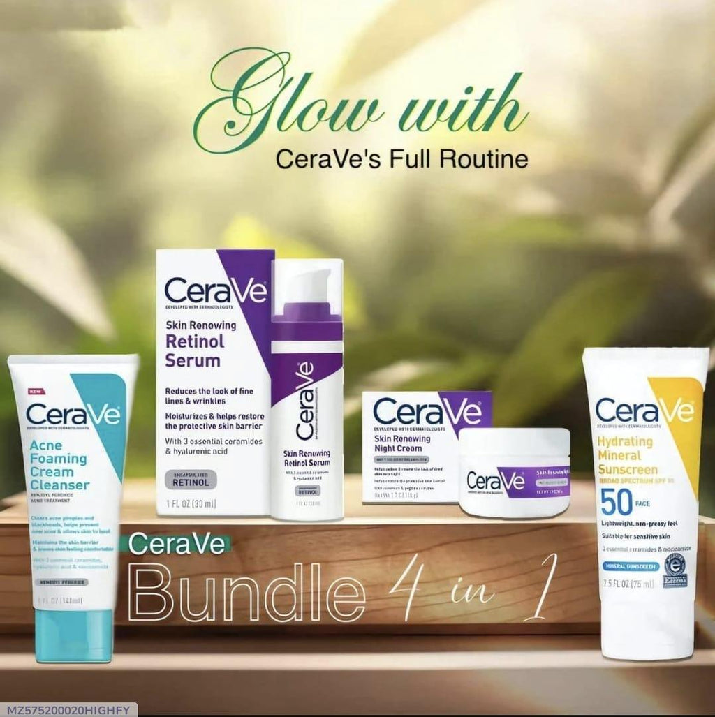 CeraVe Complete Skincare Set – 4 Essentials in One Bundle