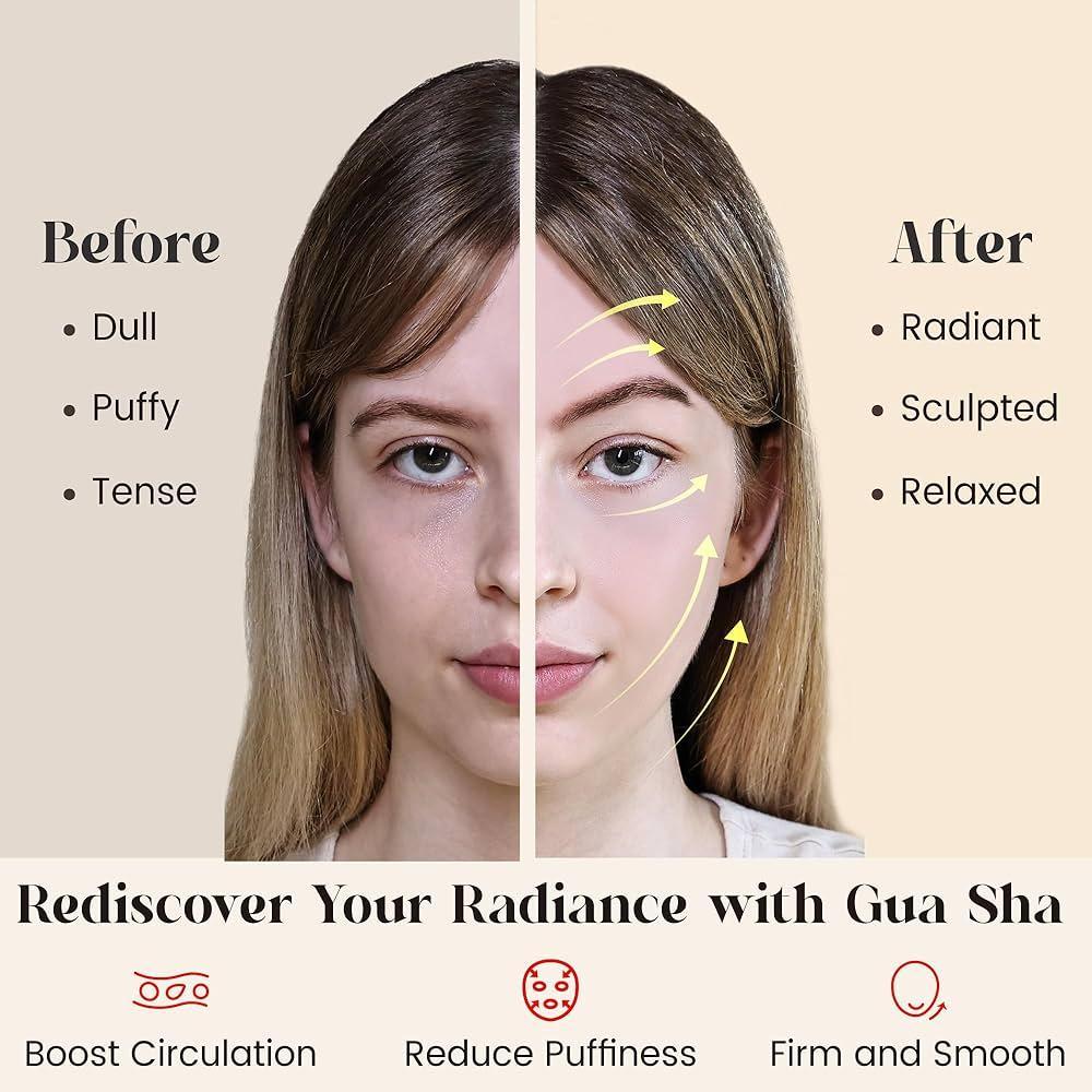 Jade Roller & Gua Sha Set for Anti-Aging